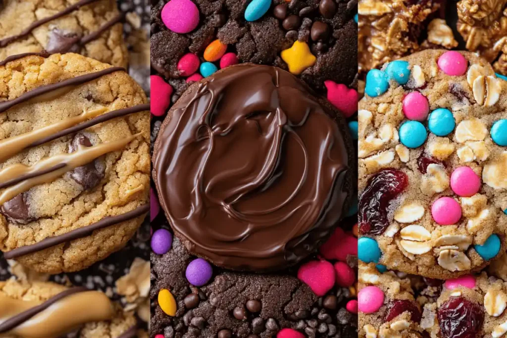 Collage of different types of Snoop Dogg Cookies.